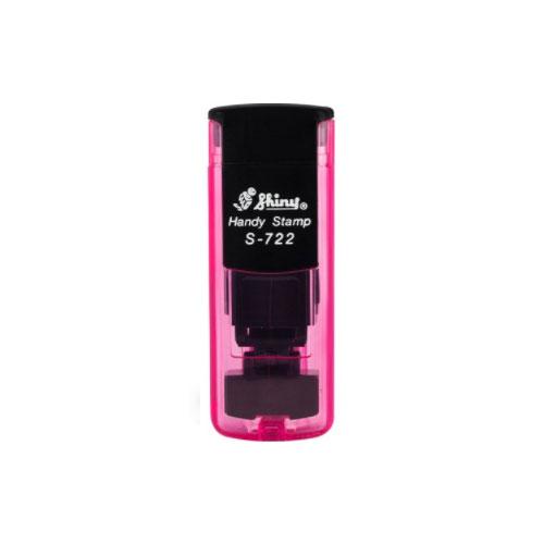 carimbo-de-bolso-shiny-handy-stamp-rosa-translucido.jpg Carimbo de Bolso Shiny Handy Stamp S-722 Rosa Transparente – 38x14mm - Imagem 1